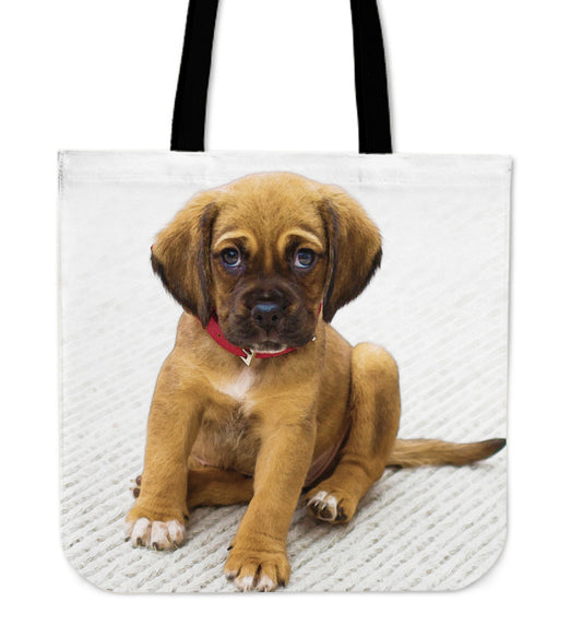 Tote Bag Puppy On Carpet
