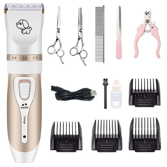 Rechargeable Professional Hair Clipper (Pet/Cat/Dog/Rabbit) Hair Trimmer Dog Hair Clipper Grooming Shaver Set Pets Haircut Tool