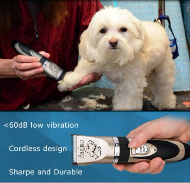 Professional Automatic Rechargeable Pet Hair Trimmer for Dogs (Pet-Trimmer) (Gold and Black)